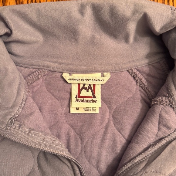 Avalanche Women's Quilted Cotton Blend 1/4 Zip Sweatshirt with Pocket Sz Medium - Picture 5 of 7